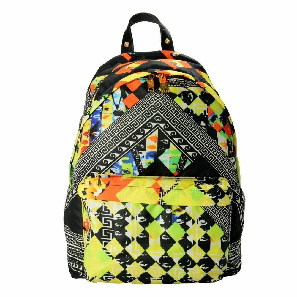 Versace Versus Trimmed Patterned Unisex Backpack